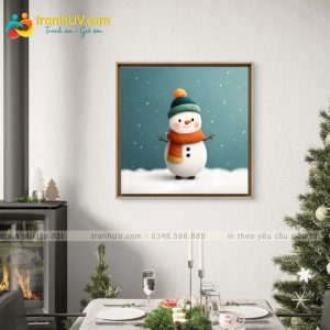 Tranh Người Tuyết Hạnh Phúc - HH017