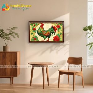 Tranh Kê Vượng Hoa Khai – PT0011