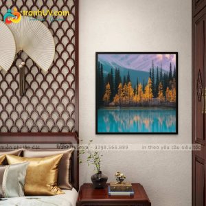 Tranh Bình Minh Ở Hồ Xanh - PC039