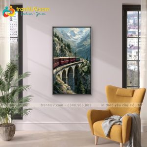 Tranh Chuyến Tàu Trên Dốc Núi - PC043