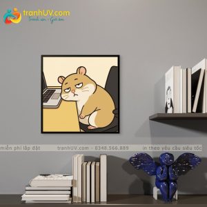 Tranh Chú Chuột Nghỉ Giữa Ca Làm - DV0030