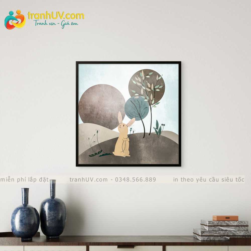Tranh Thỏ Con Ngắm Mùa Xuân - HH025