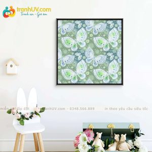 Tranh Hoa lá và đàn bướm - HH028