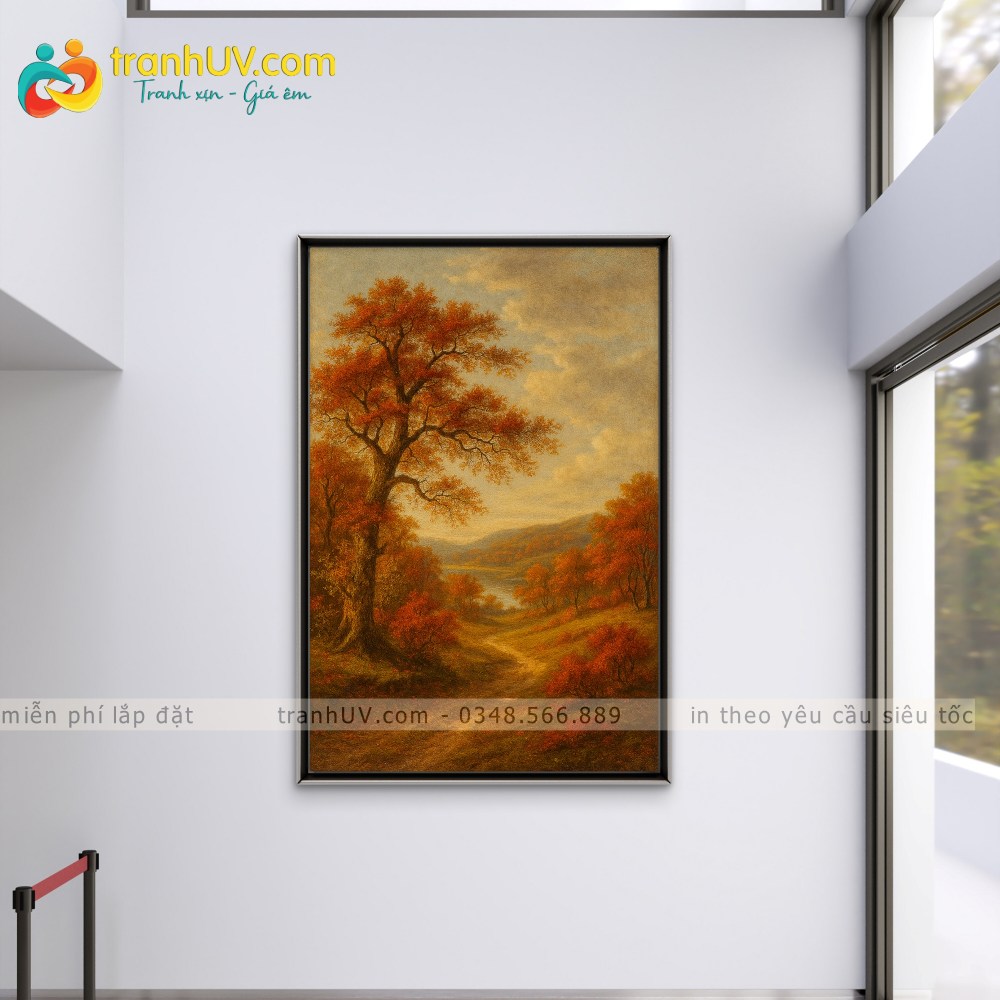 Tranh Chiều thu trên lối vắng - PC051