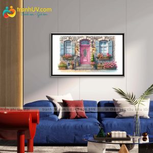 Tranh Ngôi nhà hoa hồng - PC053