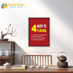 Tranh Bốn Nguyên Tắc Vàng - TT0023