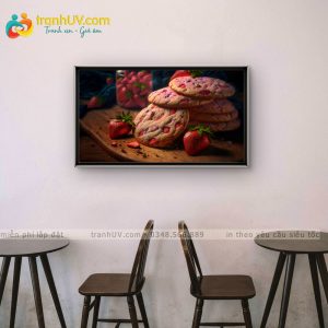 Tranh Bánh Quy Dâu Hồng - TV0009