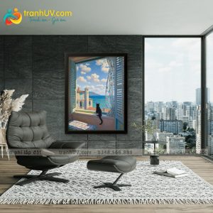 Tranh Mèo ngắm biển - DV0046