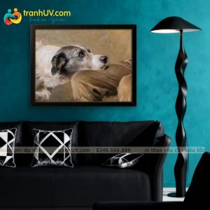 Tranh Ánh mắt chó chờ đợi yêu thương - DV0049