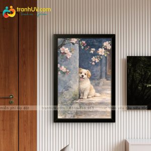 Tranh Bình yên nơi bậc thềm - HH051